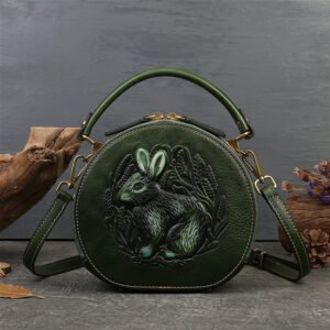 Cowhide Embossed Leather Handbag